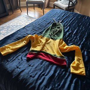 Sexy Rasta Crop Top Sweater